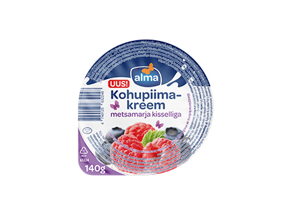 kohupiimakreem Alma metsamarjakisselliga