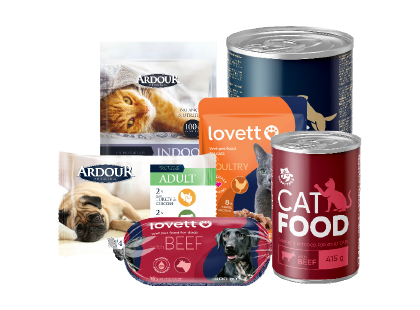 Koera ja kassi toit ja maiused Lovett, Ardour ja Happy Tails